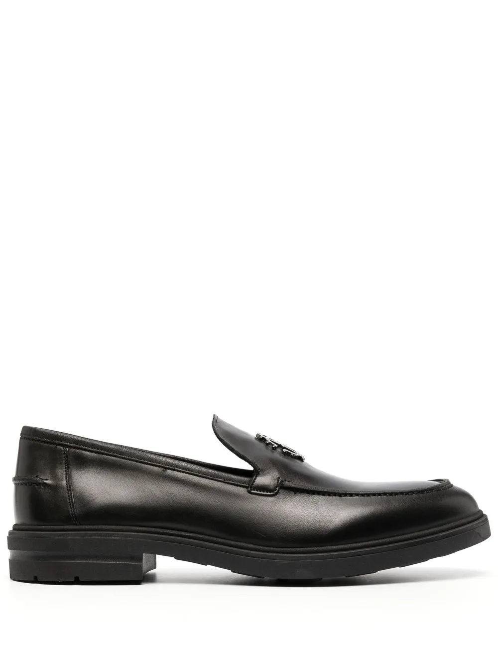 

Roberto Cavalli polished-finish leather loafer - Black