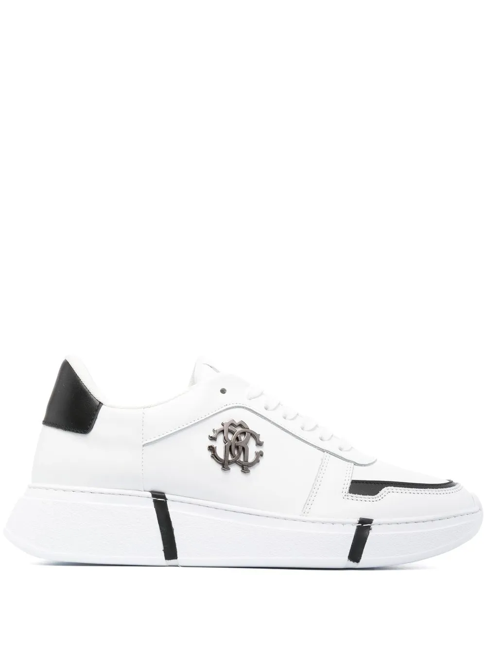

Roberto Cavalli side logo-plaque low-top sneakers - White