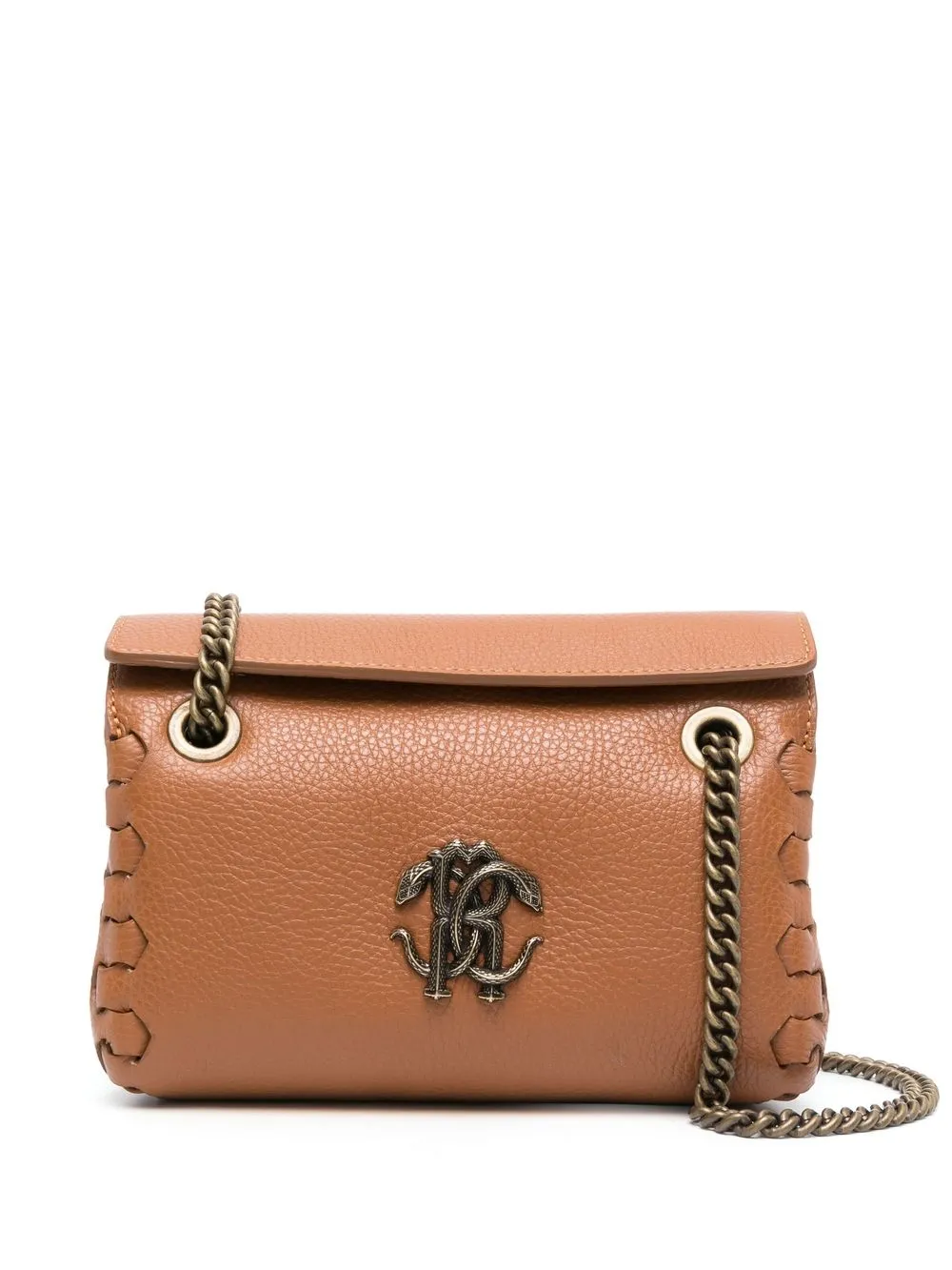 

Roberto Cavalli logo-plaque leather shoulder bag - Brown