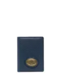 Roberto Cavalli bi-fold grained-texture cardholder - Blue