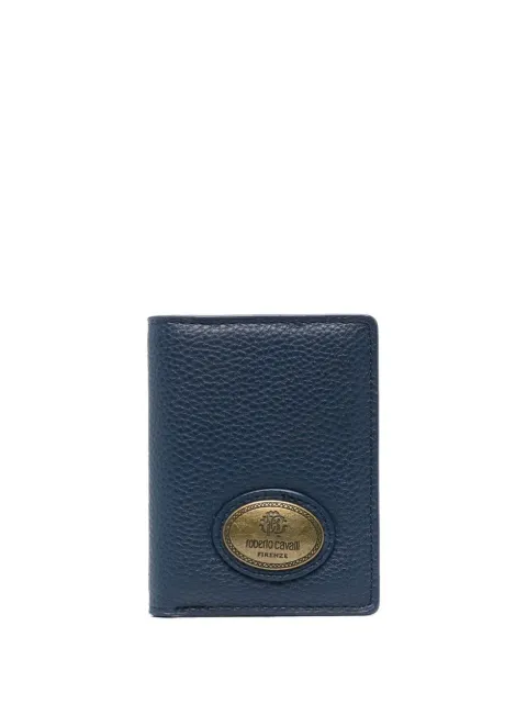Roberto Cavalli bi-fold grained-texture cardholder