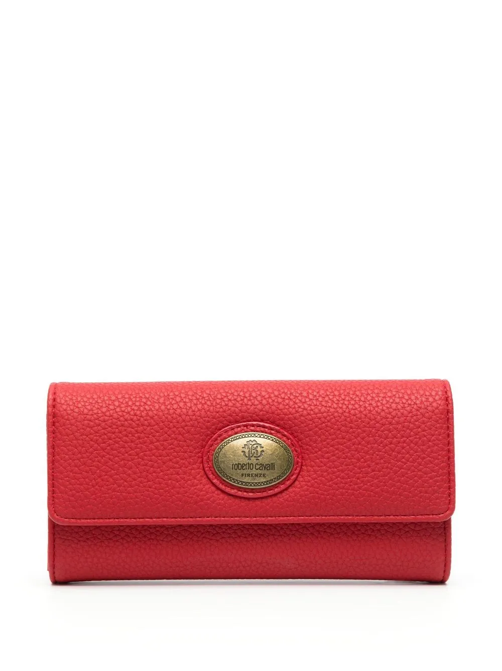 

Roberto Cavalli logo-plaque clutch bag - Red