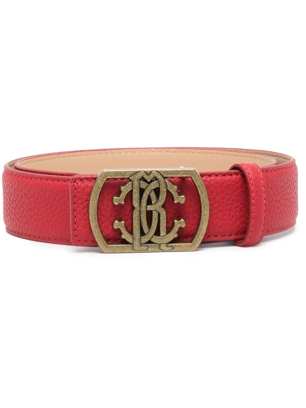 

Roberto Cavalli logo-buckle belt - Red