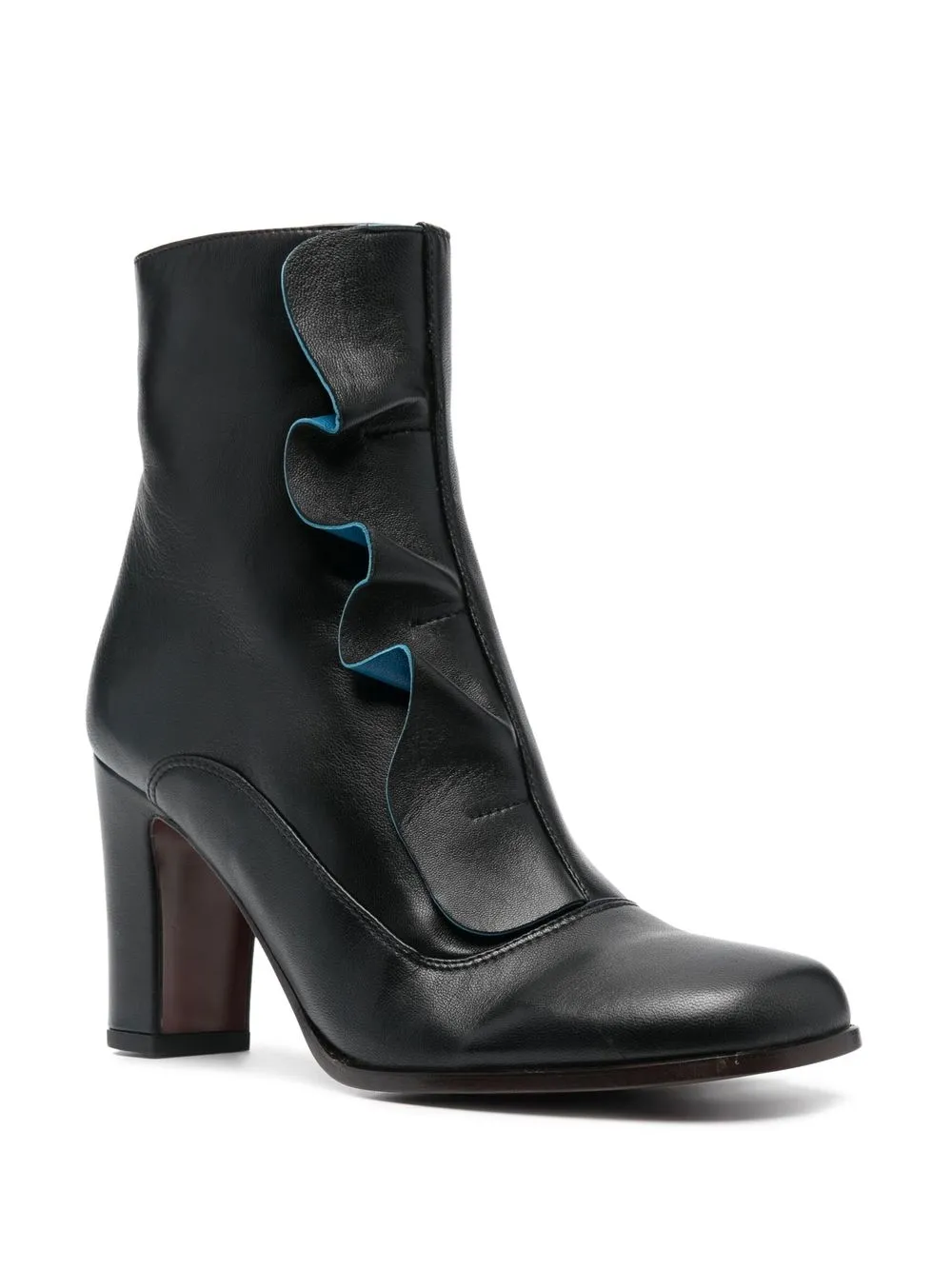 

Chie Mihara botas con detalle de volantes y tacón de 85mm - Negro