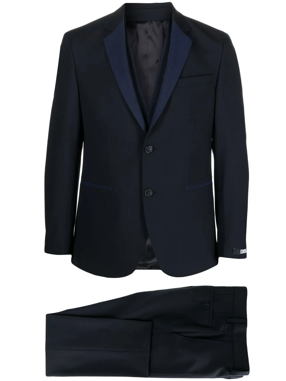 

Karl Lagerfeld traje de dos piezas con botones - Azul