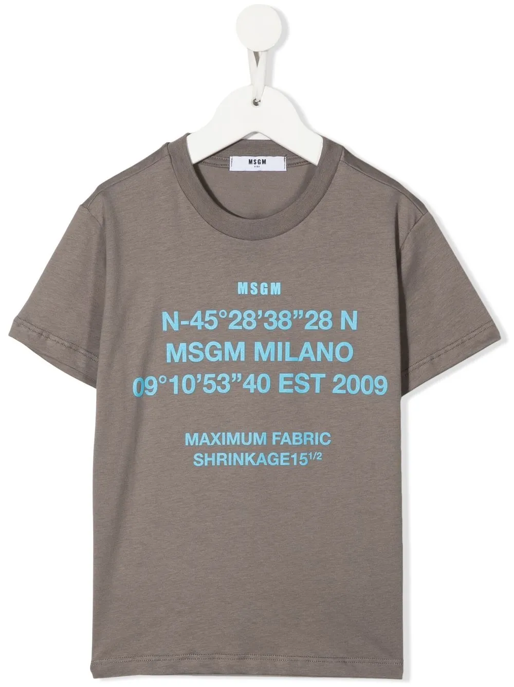 

MSGM Kids playera con logo estampado - Gris