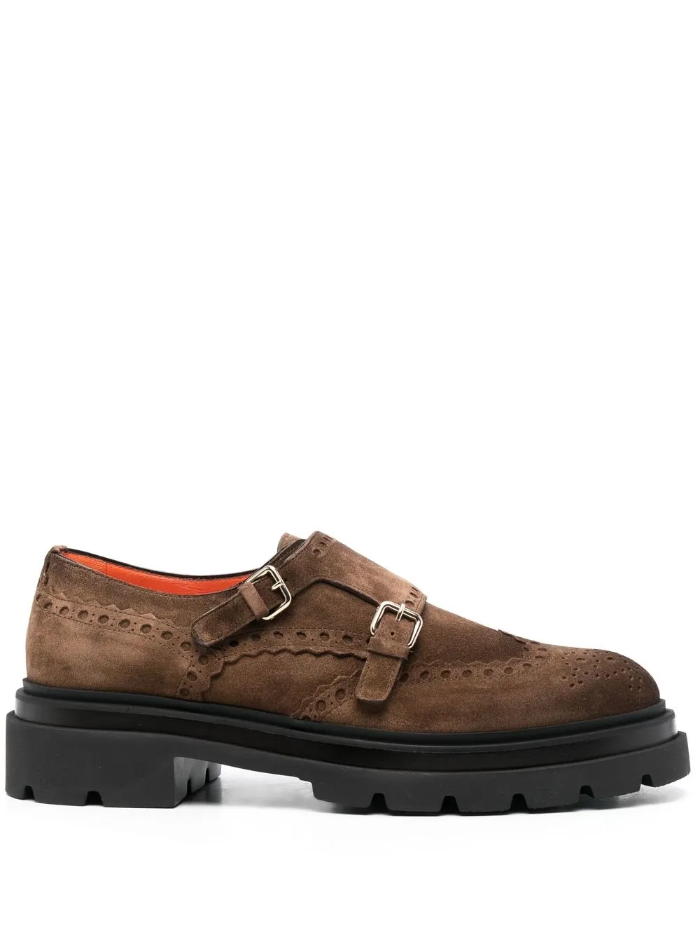 

Santoni suede monk shoes - Brown