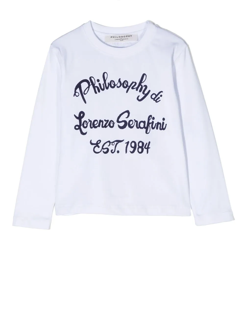 

Philosophy Di Lorenzo Serafini Kids playera manga larga con logo estampado - Blanco