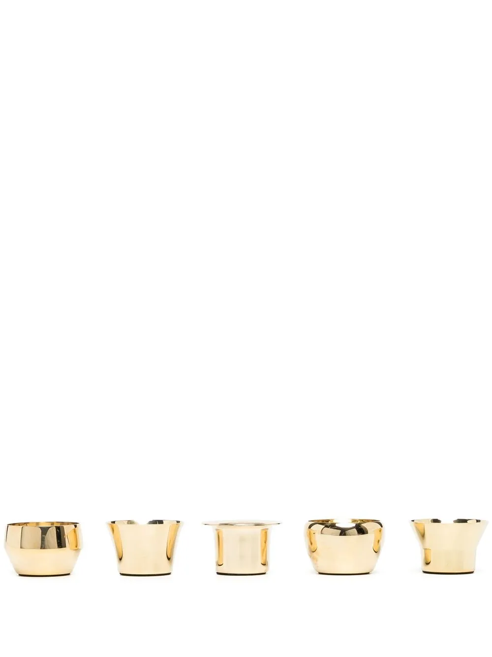 

Skultuna set of 5 brass tea-light holders - Gold