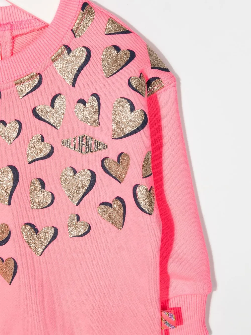 Billieblush Glitter Heart Print Sweatshirt Farfetch