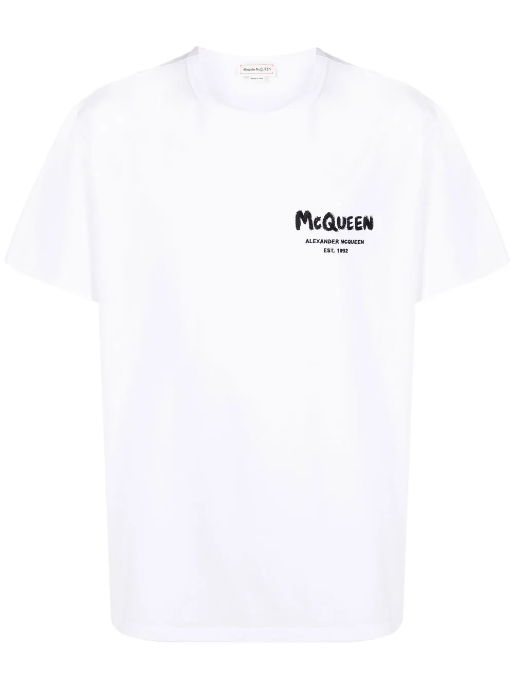 

Alexander McQueen playera con logo bordado - Blanco