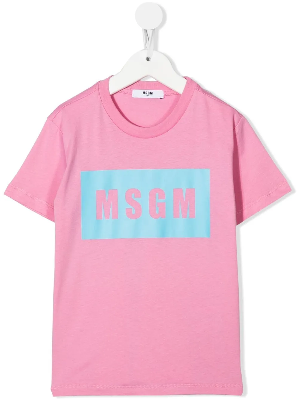 

MSGM Kids logo-print cotton T-shirt - Pink