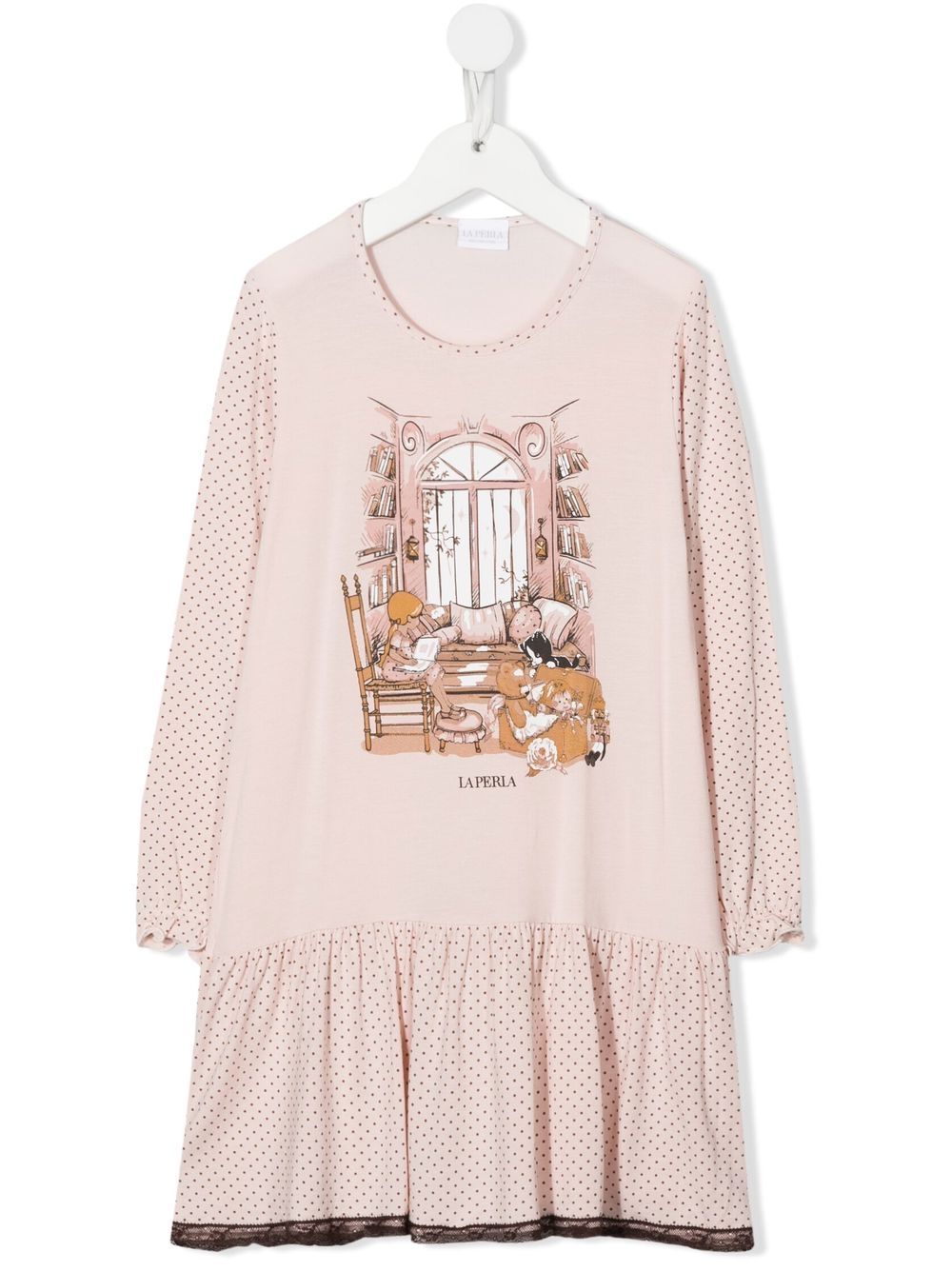 

La Perla Kids TEEN graphic-print pyjama dress - Pink