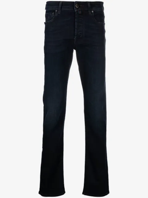 Jacob Cohën embroidered-logo straight-leg jeans