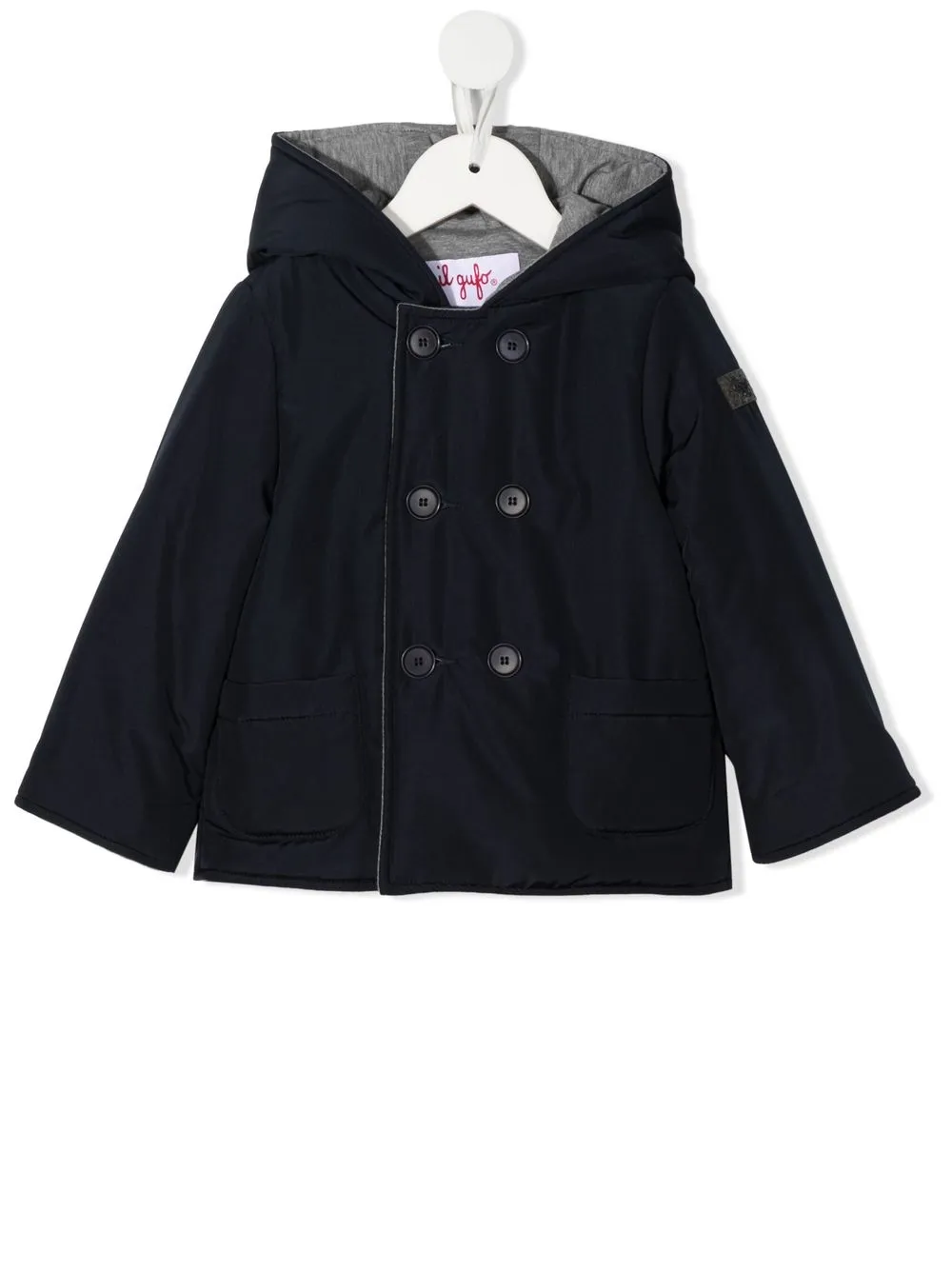 

Il Gufo double-breasted hooded jacket - Blue