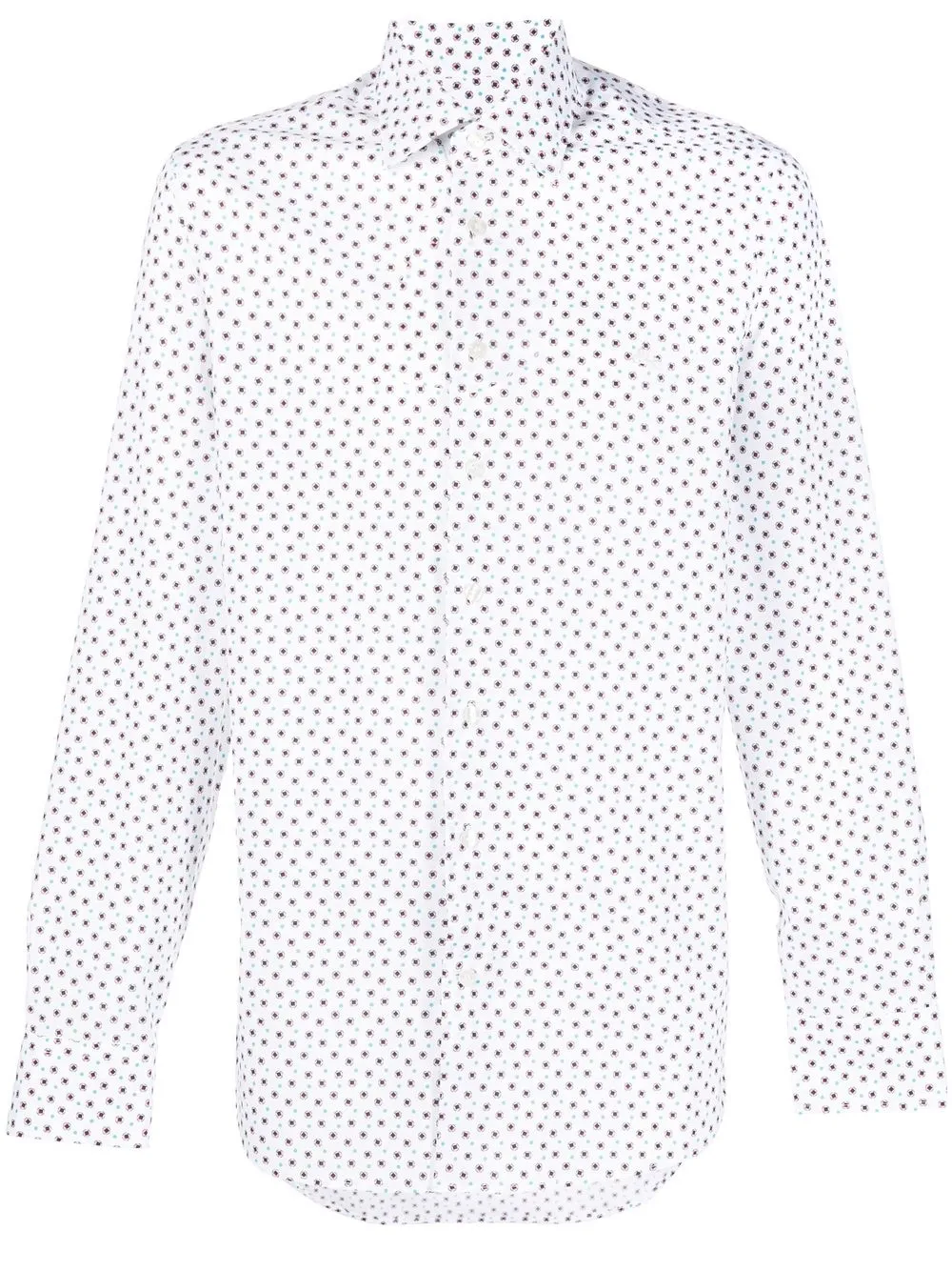 

ETRO spot-print long-sleeved shirt - White