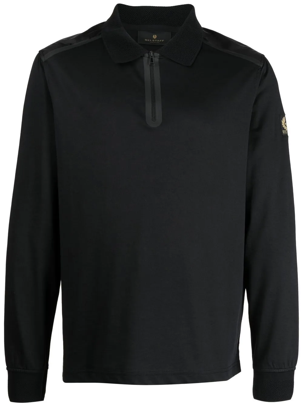 

Belstaff camisa tipo polo con parche del logo - Negro