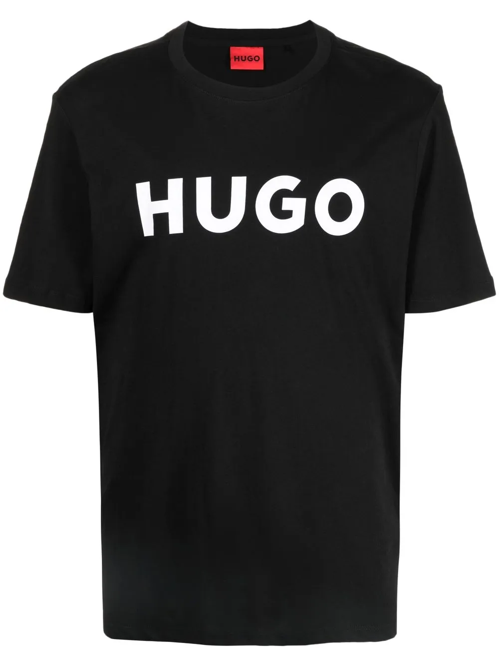 

HUGO playera con logo estampado - Negro