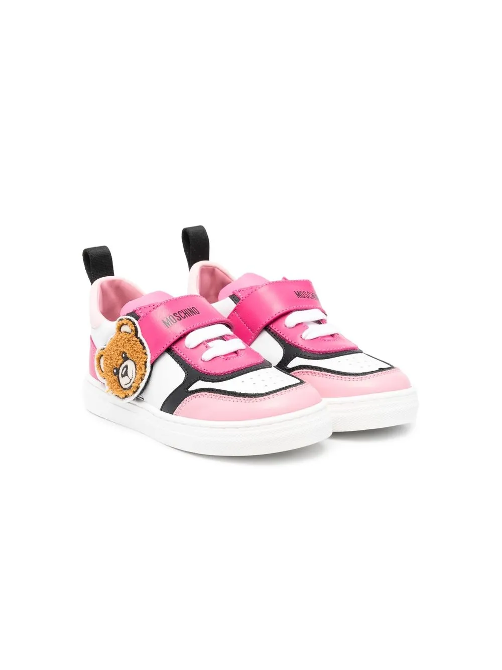 

Moschino Kids tenis con diseño color block - Rosado