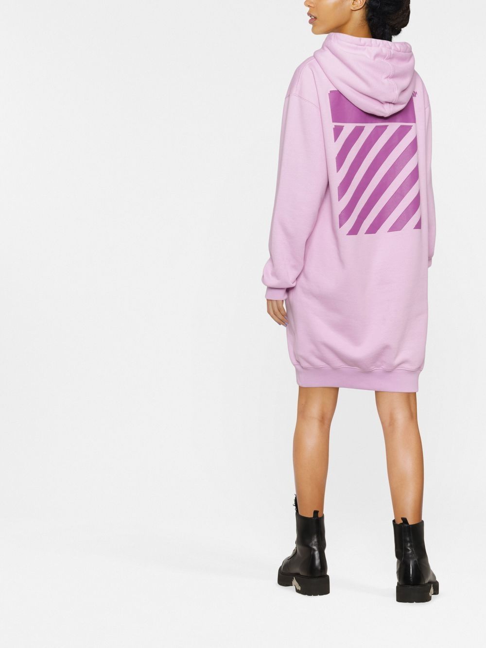 Off-White logo-print hooded dress Women