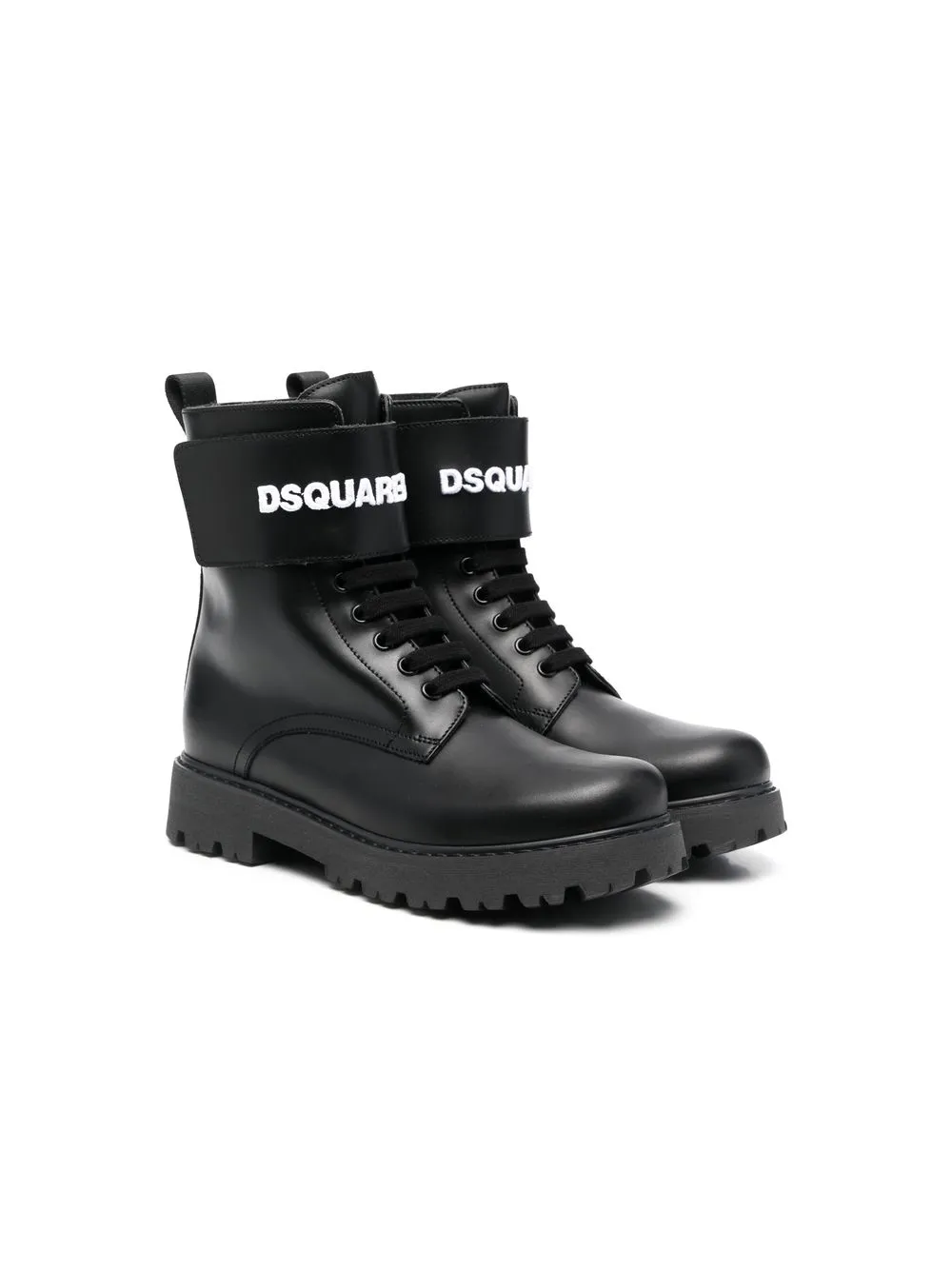 

Dsquared2 Kids botines con logo estampado - Negro