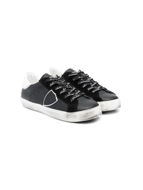 Philippe Model Kids logo-print lace-up sneakers