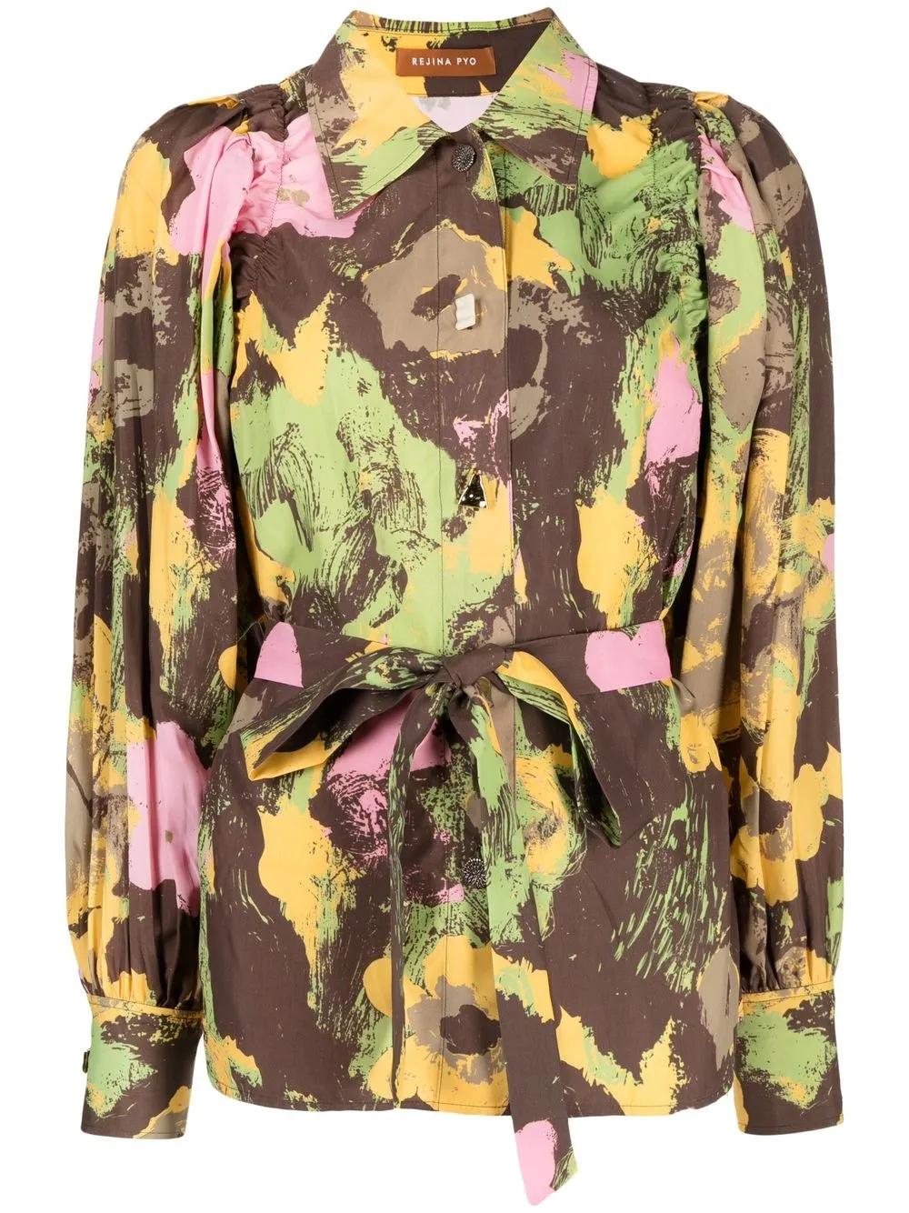 

Rejina Pyo Peyton printed tie-waist shirt - Multicolour