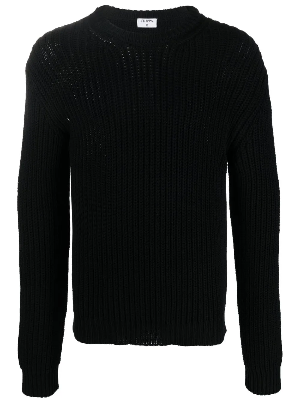 Filippa K Chunky-knit Crew Neck Sweater In Black