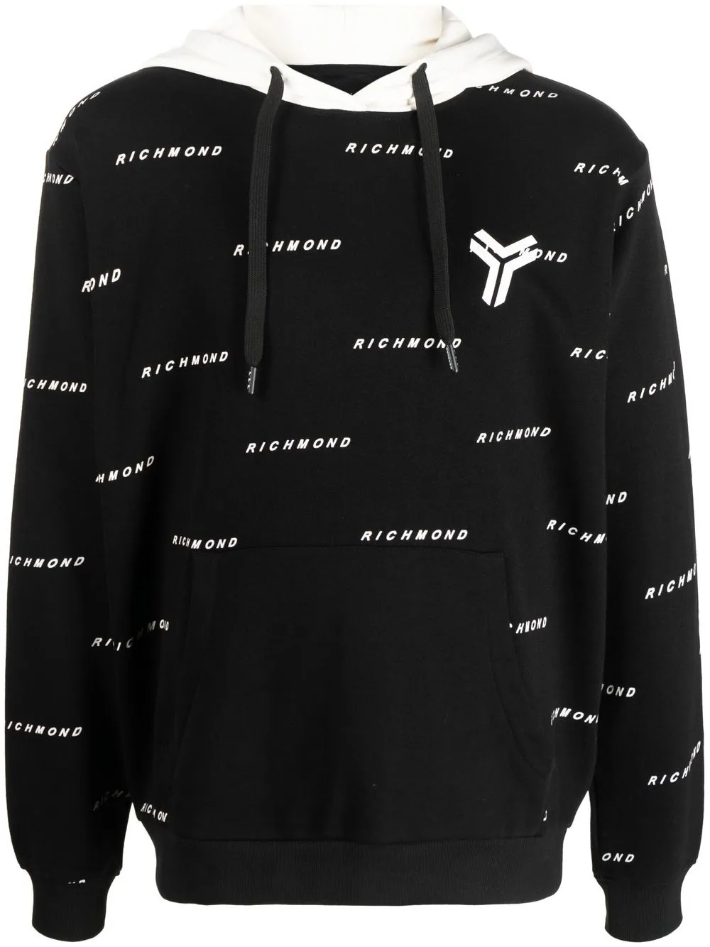 

John Richmond hoodie con logo estampado - Negro