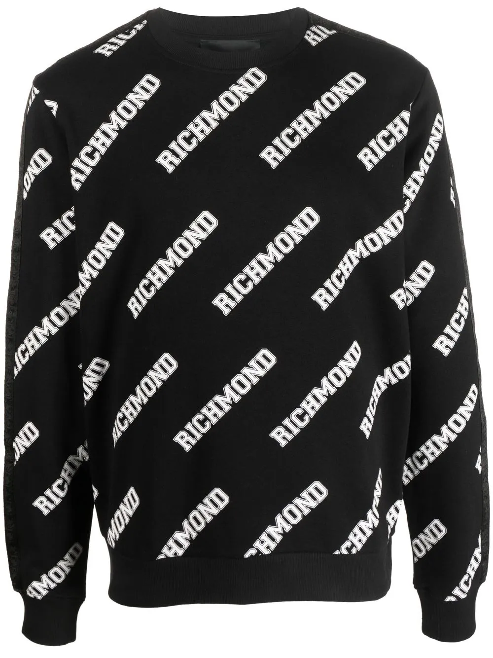 

John Richmond sudadera con logo estampado - Negro