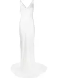 Norma Kamali Criss-cross bias-cut gown - White
