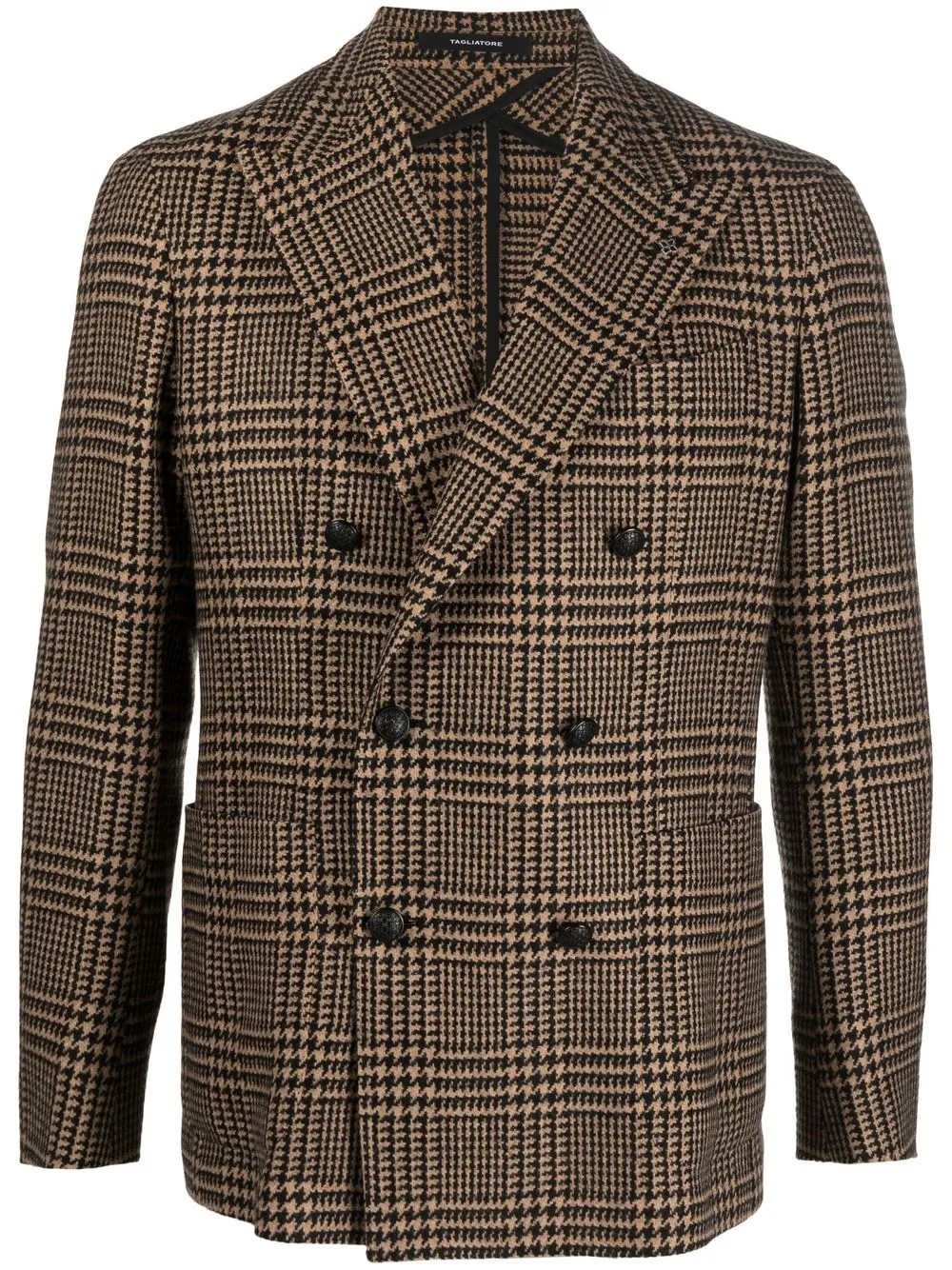 

Tagliatore blazer con estampado pied de poule - Marrón