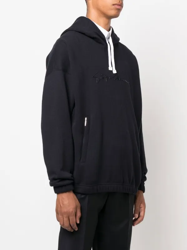 Giorgio Armani ロゴ パーカー | ブルー | FARFETCH JP