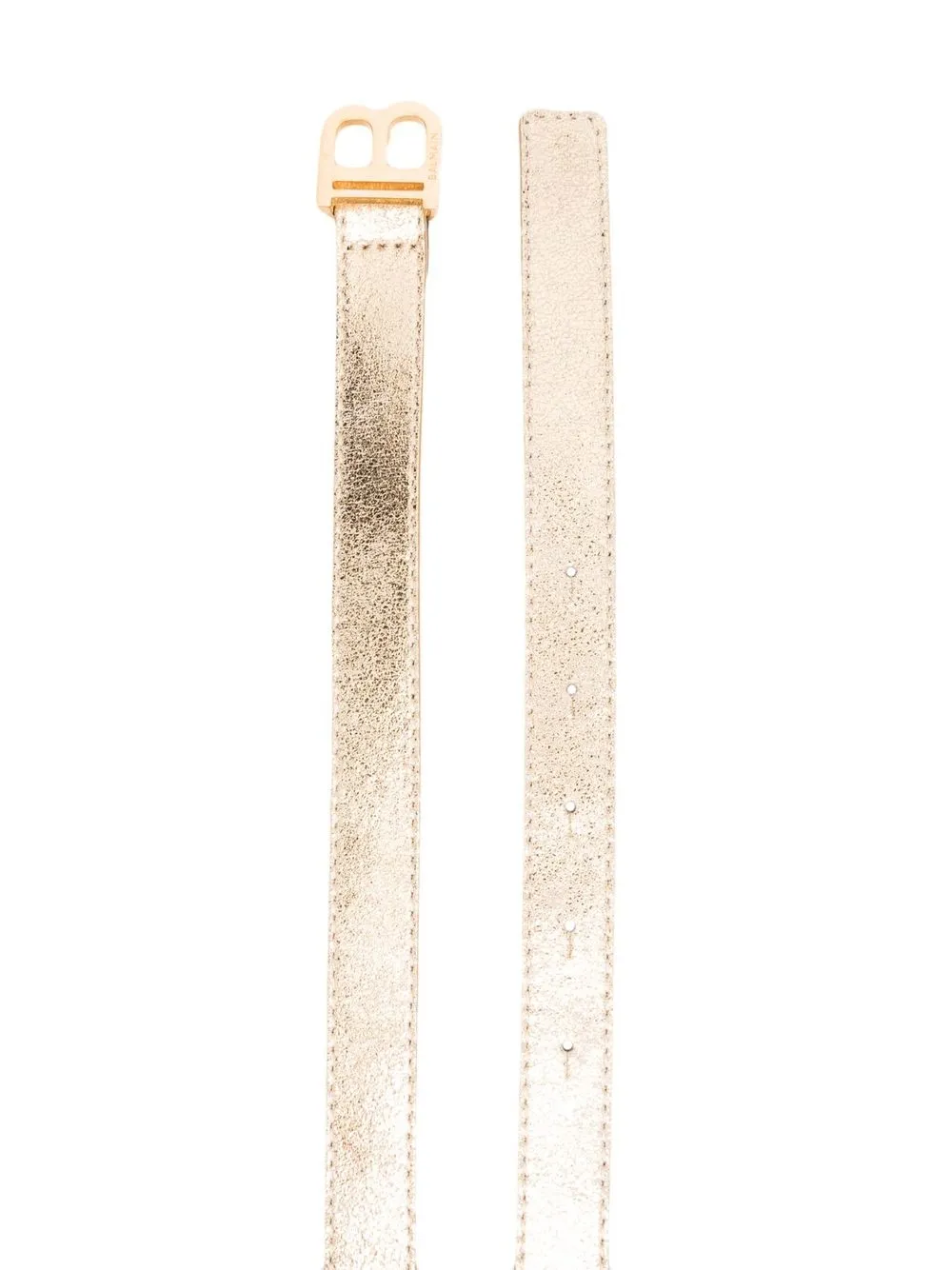 Balmain Kids Metallic riem - Goud