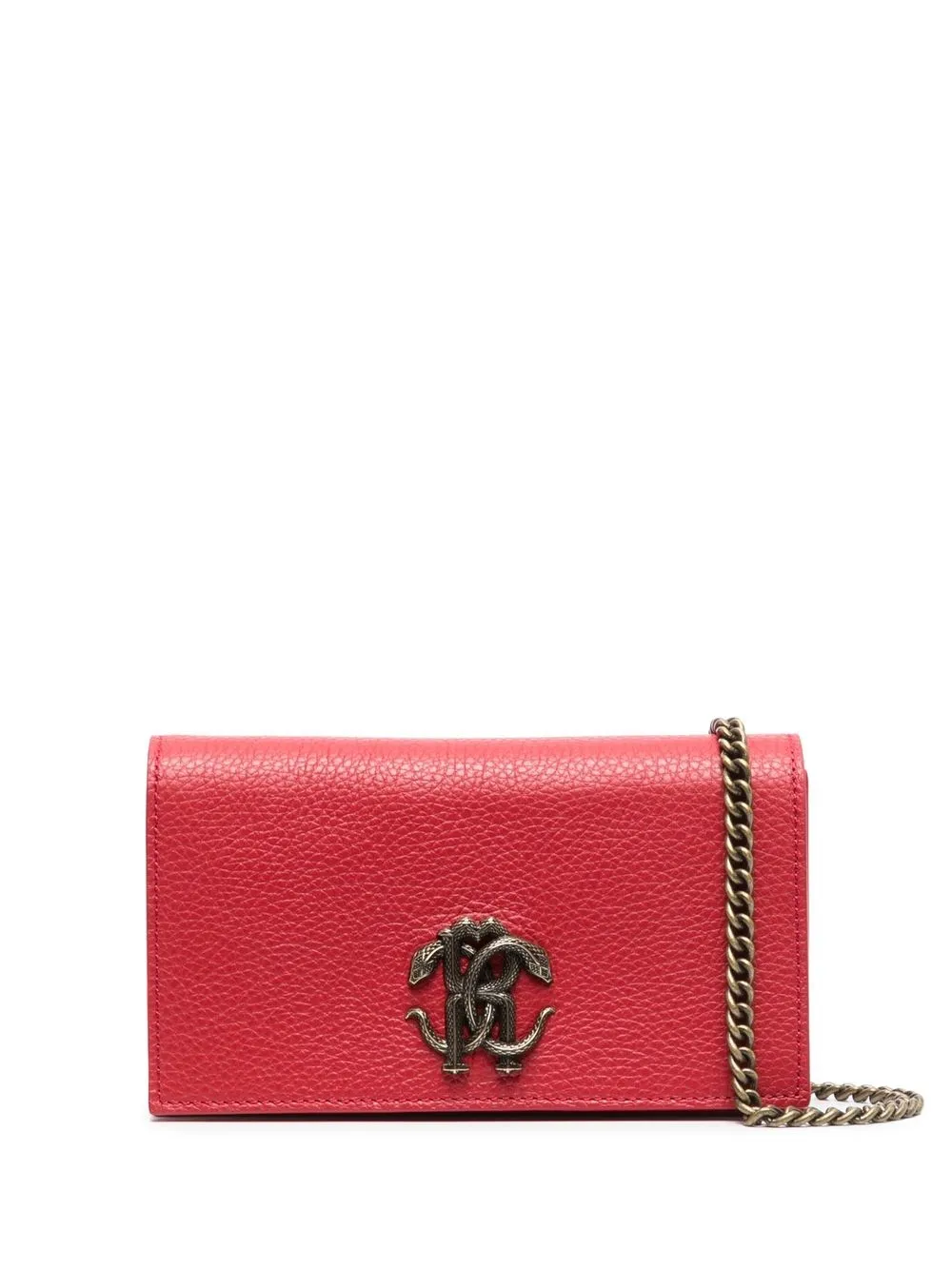 

Roberto Cavalli Mirror Snake mini shoulder bag - Red