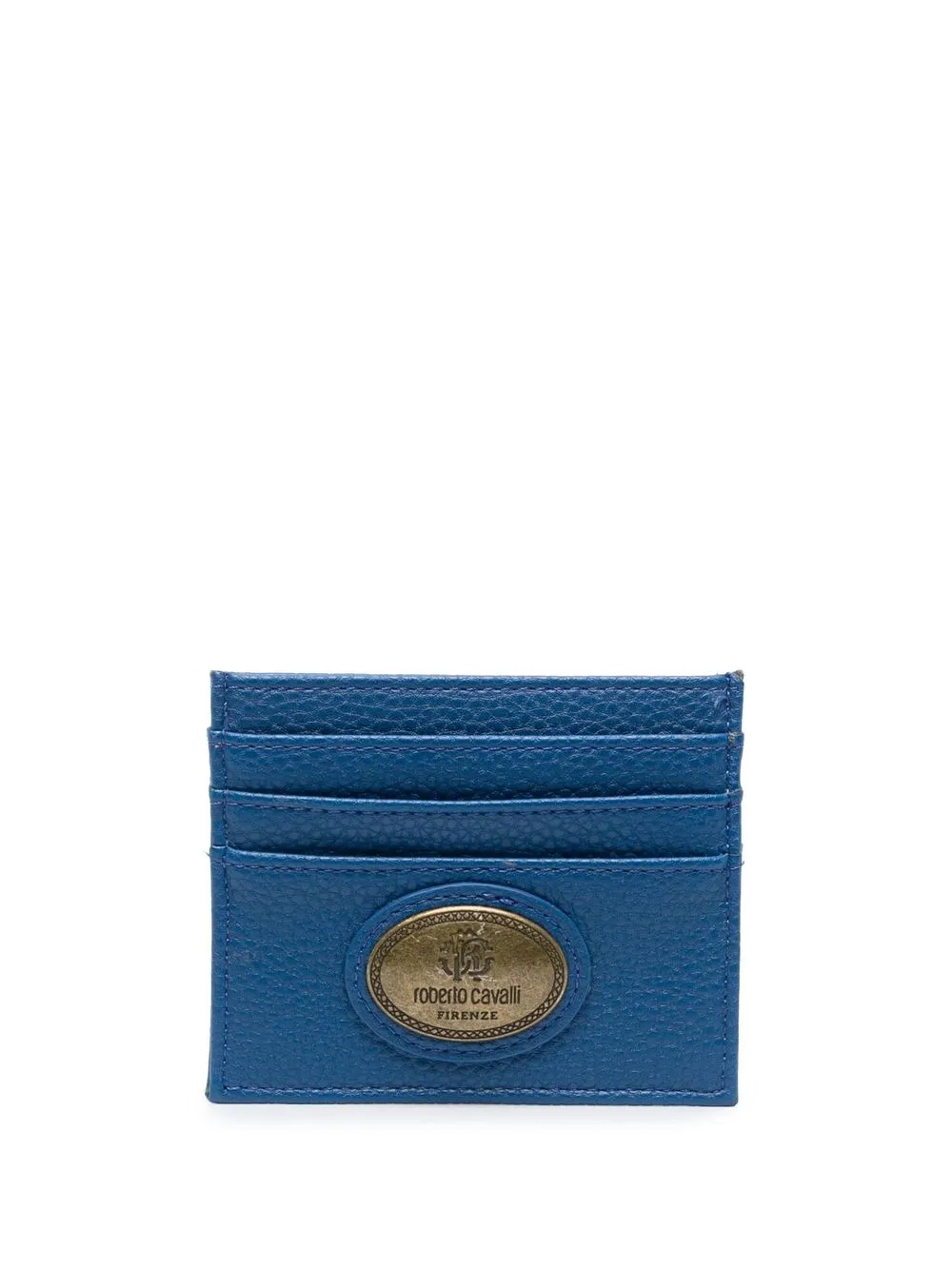 

Roberto Cavalli grained-texture card holder - Blue