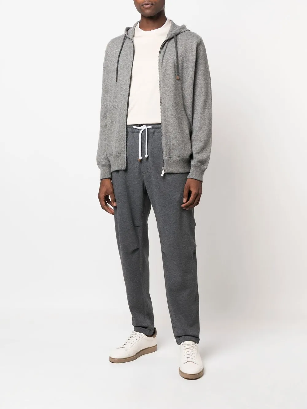 Brunello Cucinelli Trainingsbroek met knoopsluiting - Grijs