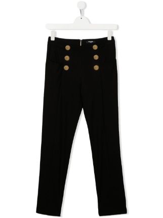 Ladies Treggings with Gold Buttons – Black - Entire Sale