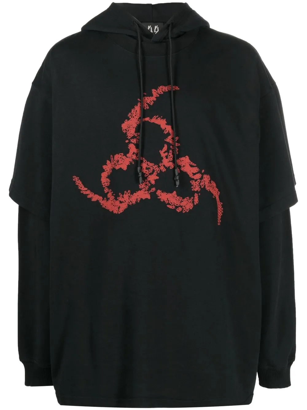 

44 LABEL GROUP hoodie con logo estampado - Negro