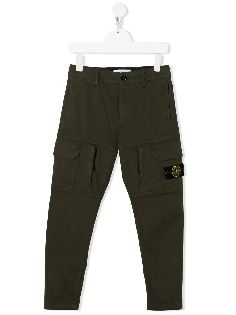 

Stone Island Junior pantalones cargo con parche Compass - Verde