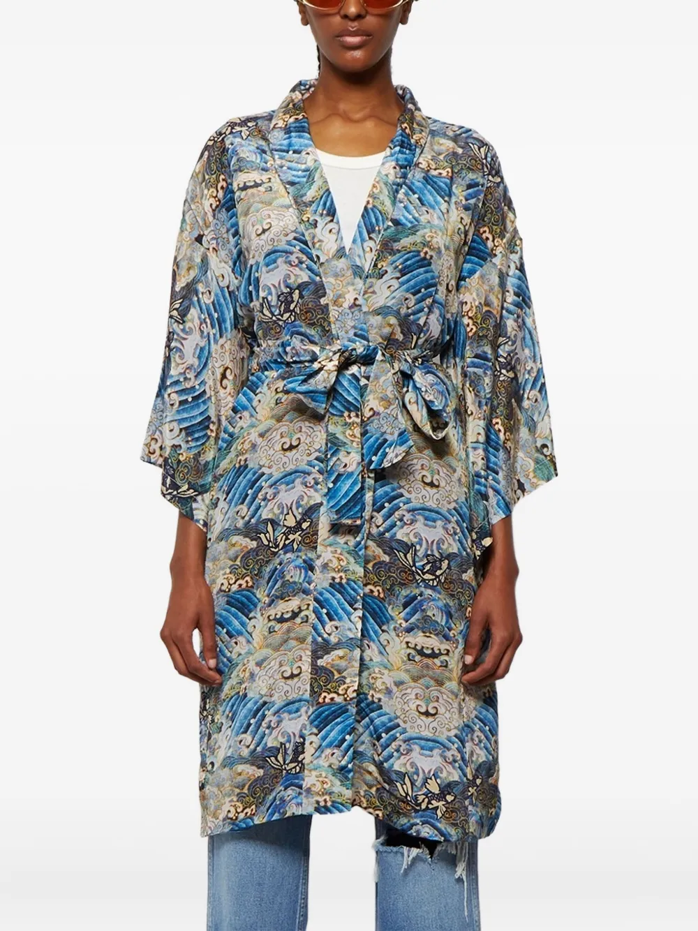 Chufy Susu Short Belted Coat In Multi