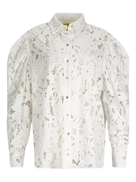 Marques'Almeida puff-sleeve embroidered shirt