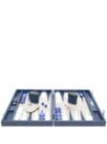 Hector Saxe leather backgammon set - Blue