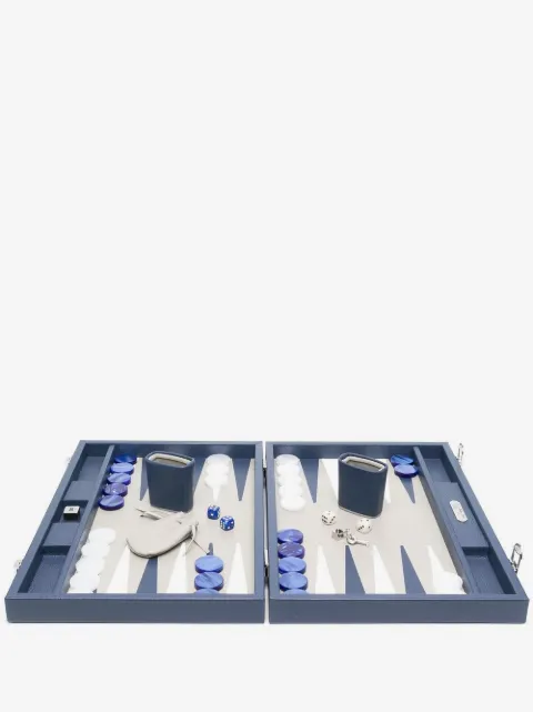 Hector Saxe leather backgammon set