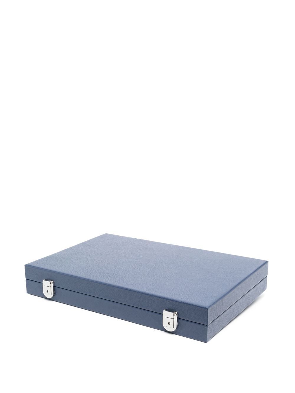 Shop Hector Saxe Leather Backgammon Set In Blau
