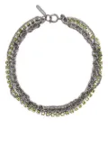 Justine Clenquet crystal chain necklace - Silver