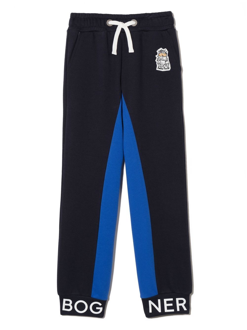 bogner kids pantalon de jogging levin à logo imprimé - bleu