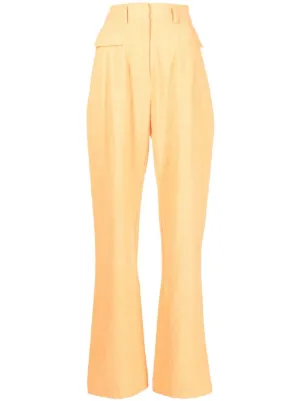 Farfetch Donna Abbigliamento Pantaloni e jeans Pantaloni Pantaloni chinos Pantaloni dritti Phoebe Arancione 