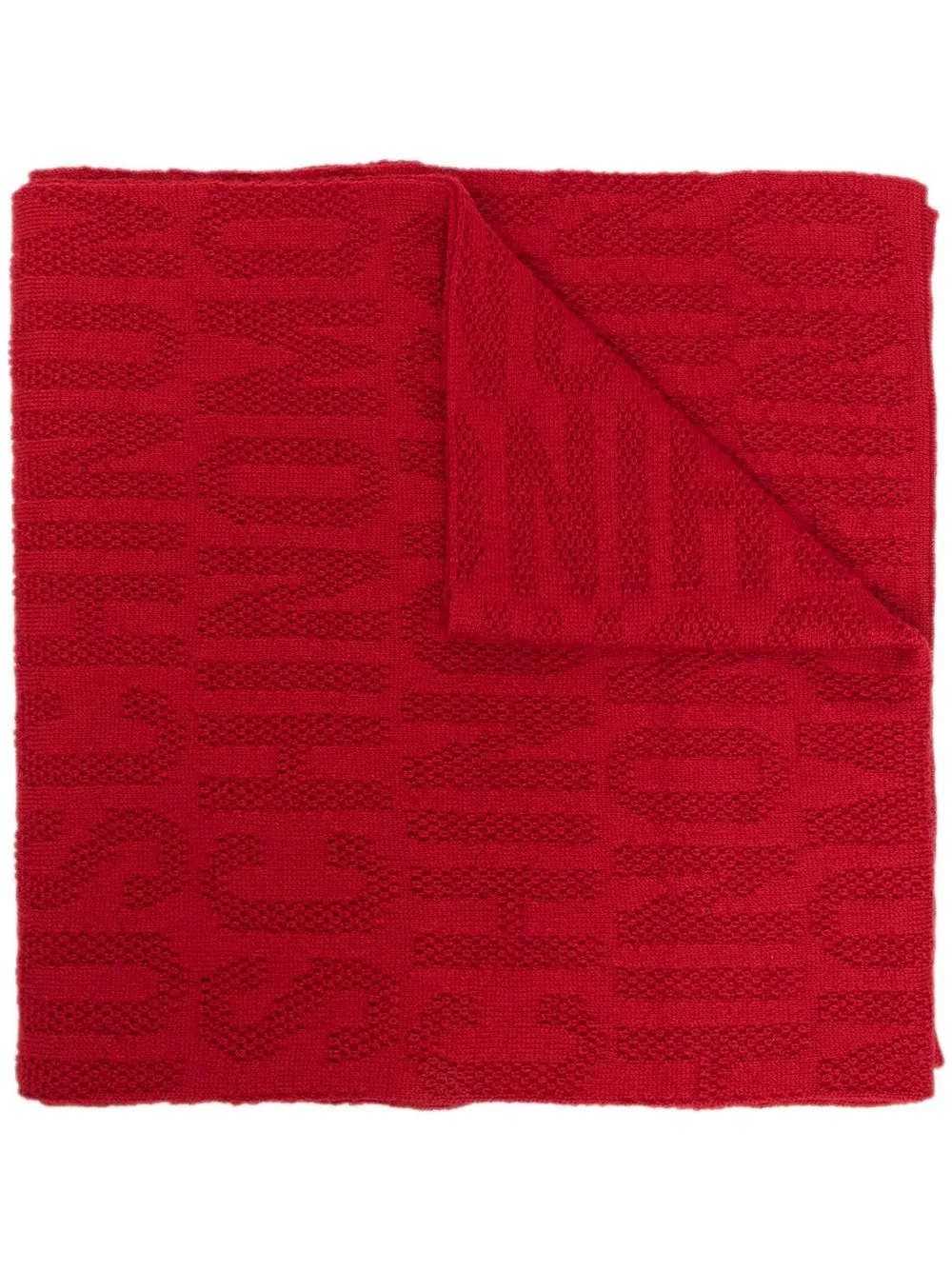 

Moschino all-over woven logo scarf - Red