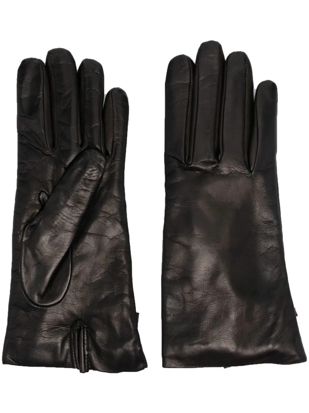 

Moschino guantes con placa del logo - Negro